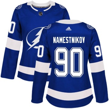 Authentic Adidas Women's Vladislav Namestnikov Tampa Bay Lightning Home Jersey - Blue