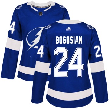 Authentic Adidas Women's Zach Bogosian Tampa Bay Lightning Home Jersey - Blue