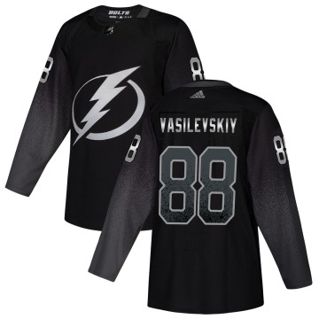Authentic Adidas Youth Andrei Vasilevskiy Tampa Bay Lightning Alternate Jersey - Black