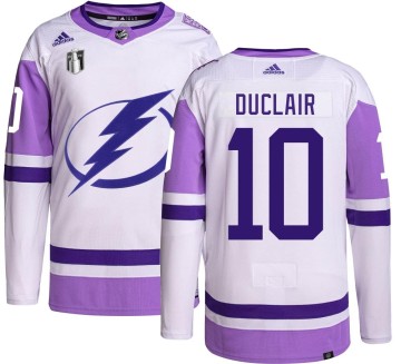 Authentic Adidas Youth Anthony Duclair Tampa Bay Lightning Hockey Fights Cancer 2022 Stanley Cup Final Jersey -