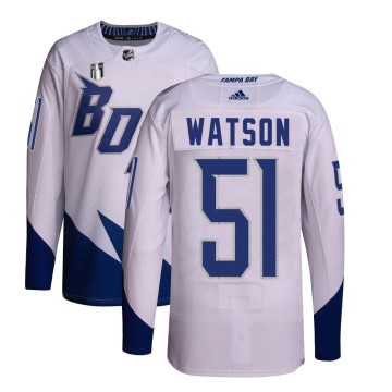 Authentic Adidas Youth Austin Watson Tampa Bay Lightning 2022 Stadium Series Primegreen 2022 Stanley Cup Final Jersey - White