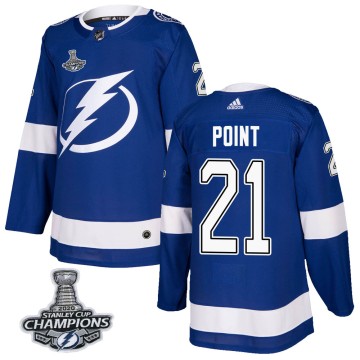 Authentic Adidas Youth Brayden Point Tampa Bay Lightning Home 2020 Stanley Cup Champions Jersey - Blue