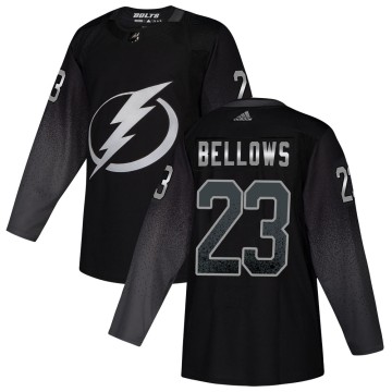 Authentic Adidas Youth Brian Bellows Tampa Bay Lightning Alternate Jersey - Black