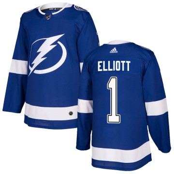 Authentic Adidas Youth Brian Elliott Tampa Bay Lightning Home Jersey - Blue