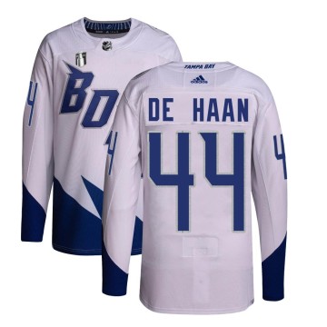 Authentic Adidas Youth Calvin de Haan Tampa Bay Lightning 2022 Stadium Series Primegreen 2022 Stanley Cup Final Jersey - White