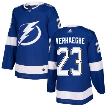 Authentic Adidas Youth Carter Verhaeghe Tampa Bay Lightning Home Jersey - Blue