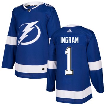 Authentic Adidas Youth Connor Ingram Tampa Bay Lightning Home Jersey - Blue
