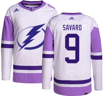 Authentic Adidas Youth Denis Savard Tampa Bay Lightning Hockey Fights Cancer Jersey -