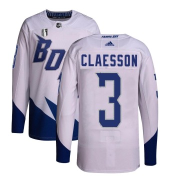 Authentic Adidas Youth Fredrik Claesson Tampa Bay Lightning 2022 Stadium Series Primegreen 2022 Stanley Cup Final Jersey - White