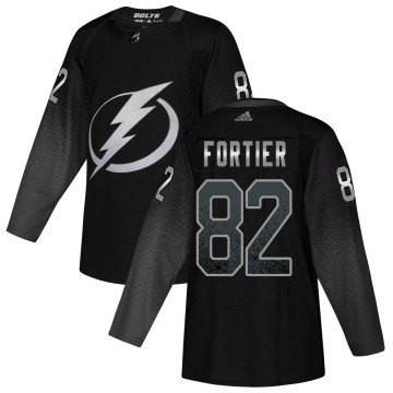 Authentic Adidas Youth Gabriel Fortier Tampa Bay Lightning Alternate Jersey - Black