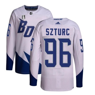 Authentic Adidas Youth Gabriel Szturc Tampa Bay Lightning 2022 Stadium Series Primegreen 2022 Stanley Cup Final Jersey - White