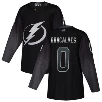Authentic Adidas Youth Gage Goncalves Tampa Bay Lightning Alternate Jersey - Black