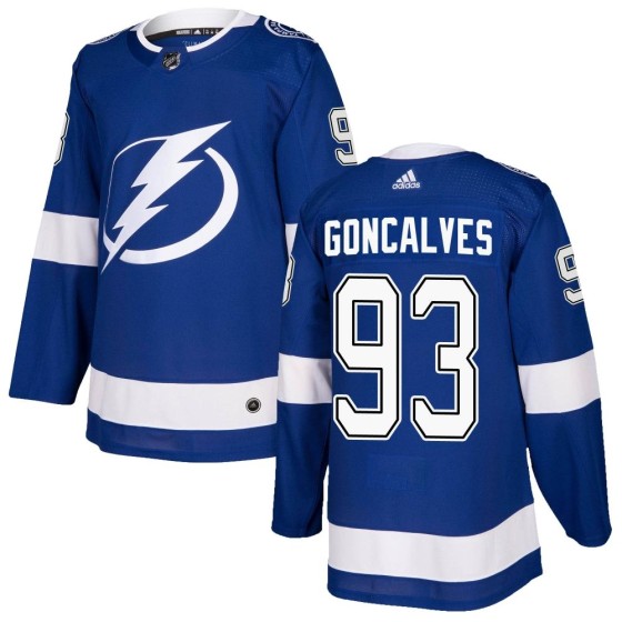 Authentic Adidas Youth Gage Goncalves Tampa Bay Lightning Home Jersey - Blue