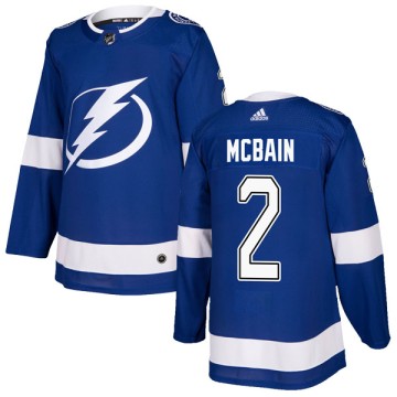 Authentic Adidas Youth Jamie McBain Tampa Bay Lightning Home Jersey - Blue
