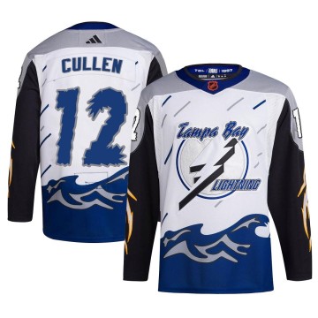 Authentic Adidas Youth John Cullen Tampa Bay Lightning Reverse Retro 2.0 Jersey - White
