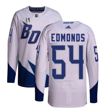 Authentic Adidas Youth Lucas Edmonds Tampa Bay Lightning 2022 Stadium Series Primegreen 2022 Stanley Cup Final Jersey - White