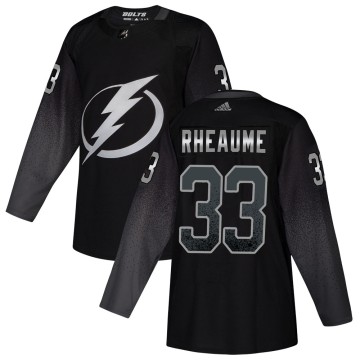 Authentic Adidas Youth Manon Rheaume Tampa Bay Lightning Alternate Jersey - Black