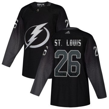 Authentic Adidas Youth Martin St. Louis Tampa Bay Lightning Alternate Jersey - Black