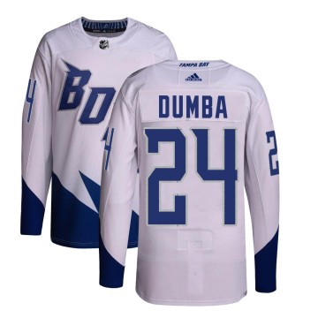 Authentic Adidas Youth Matt Dumba Tampa Bay Lightning 2022 Stadium Series Primegreen Jersey - White