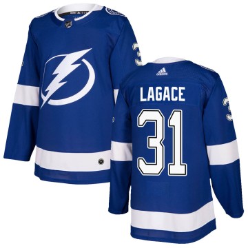 Authentic Adidas Youth Maxime Lagace Tampa Bay Lightning Home Jersey - Blue