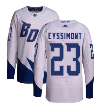 Authentic Adidas Youth Michael Eyssimont Tampa Bay Lightning 2022 Stadium Series Primegreen Jersey - White