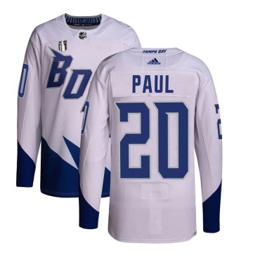 Authentic Adidas Youth Nicholas Paul Tampa Bay Lightning 2022 Stadium Series Primegreen 2022 Stanley Cup Final Jersey - White