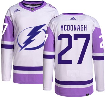 Authentic Adidas Youth Ryan McDonagh Tampa Bay Lightning Hockey Fights Cancer Jersey -