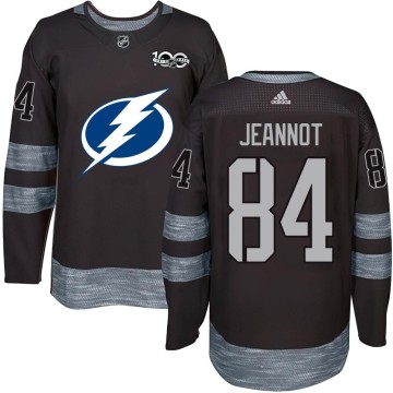 Authentic Men's Tanner Jeannot Tampa Bay Lightning 1917-2017 100th Anniversary Jersey - Black