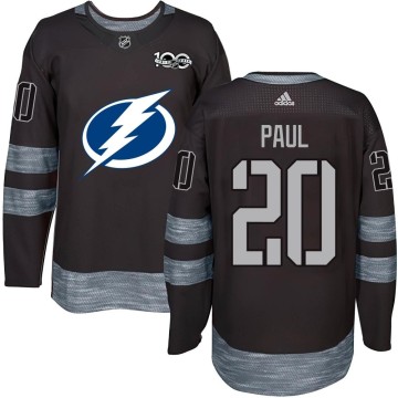 Authentic Youth Nicholas Paul Tampa Bay Lightning 1917-2017 100th Anniversary Jersey - Black