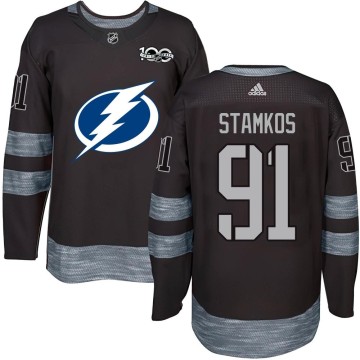 Authentic Youth Steven Stamkos Tampa Bay Lightning 1917-2017 100th Anniversary Jersey - Black