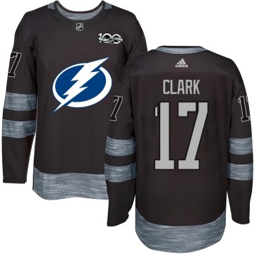 Authentic Youth Wendel Clark Tampa Bay Lightning 1917-2017 100th Anniversary Jersey - Black