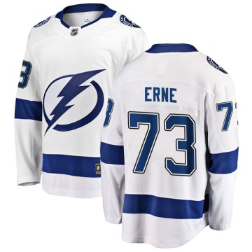 Breakaway Fanatics Branded Men's Adam Erne Tampa Bay Lightning Away Jersey - White