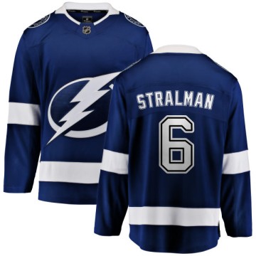 Breakaway Fanatics Branded Men's Anton Stralman Tampa Bay Lightning Home Jersey - Blue