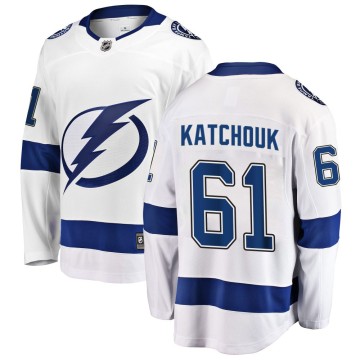 Breakaway Fanatics Branded Men's Boris Katchouk Tampa Bay Lightning Away Jersey - White