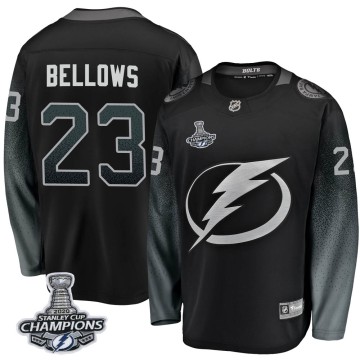 Breakaway Fanatics Branded Men's Brian Bellows Tampa Bay Lightning Alternate 2020 Stanley Cup Champions Jersey - Black