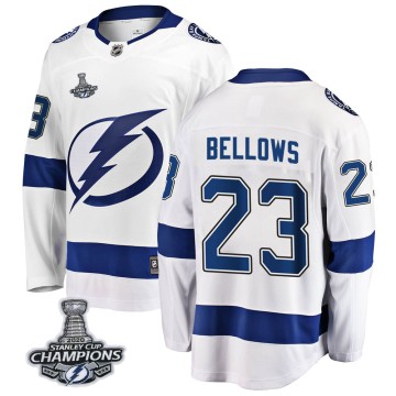 Breakaway Fanatics Branded Men's Brian Bellows Tampa Bay Lightning Away 2020 Stanley Cup Champions Jersey - White
