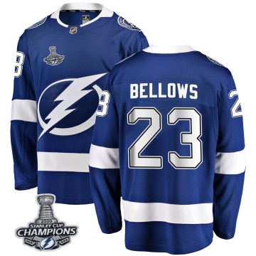 Breakaway Fanatics Branded Men's Brian Bellows Tampa Bay Lightning Home 2020 Stanley Cup Champions Jersey - Blue