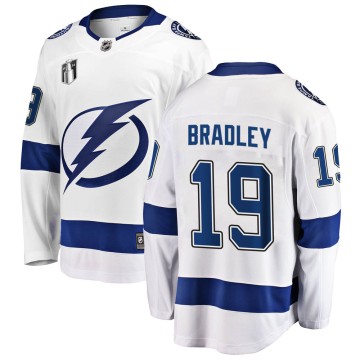 Breakaway Fanatics Branded Men's Brian Bradley Tampa Bay Lightning Away 2022 Stanley Cup Final Jersey - White