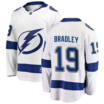 Breakaway Fanatics Branded Men's Brian Bradley Tampa Bay Lightning Away Jersey - White
