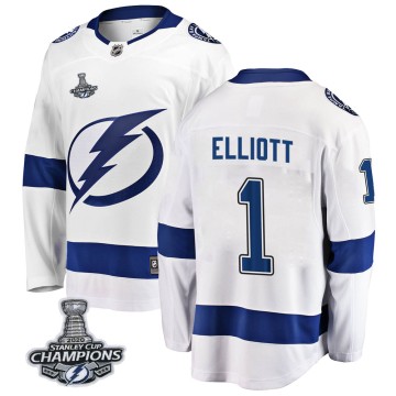 Breakaway Fanatics Branded Men's Brian Elliott Tampa Bay Lightning Away 2020 Stanley Cup Champions Jersey - White