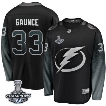 Breakaway Fanatics Branded Men's Cameron Gaunce Tampa Bay Lightning Alternate 2020 Stanley Cup Champions Jersey - Black