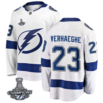 Breakaway Fanatics Branded Men's Carter Verhaeghe Tampa Bay Lightning Away 2020 Stanley Cup Champions Jersey - White