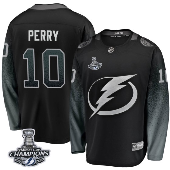 Breakaway Fanatics Branded Men's Corey Perry Tampa Bay Lightning Alternate 2020 Stanley Cup Champions Jersey - Black