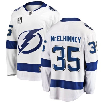 Breakaway Fanatics Branded Men's Curtis McElhinney Tampa Bay Lightning Away 2022 Stanley Cup Final Jersey - White