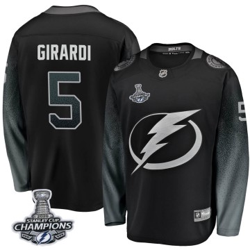 Breakaway Fanatics Branded Men's Dan Girardi Tampa Bay Lightning Alternate 2020 Stanley Cup Champions Jersey - Black