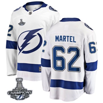 Breakaway Fanatics Branded Men's Danick Martel Tampa Bay Lightning Away 2020 Stanley Cup Champions Jersey - White