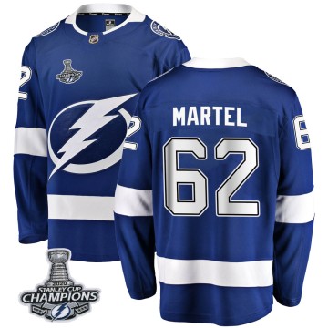 Breakaway Fanatics Branded Men's Danick Martel Tampa Bay Lightning Home 2020 Stanley Cup Champions Jersey - Blue