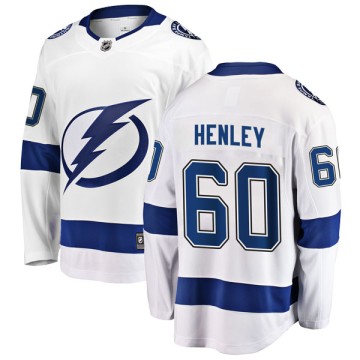 Breakaway Fanatics Branded Men's David Henley Tampa Bay Lightning Away Jersey - White