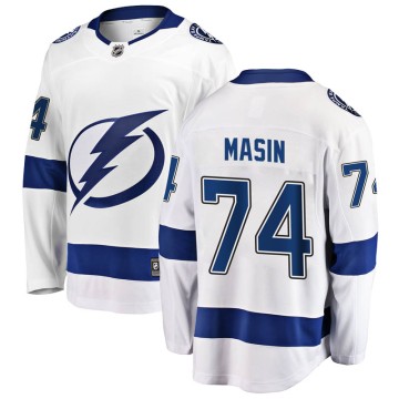 Breakaway Fanatics Branded Men's Dominik Masin Tampa Bay Lightning Away Jersey - White