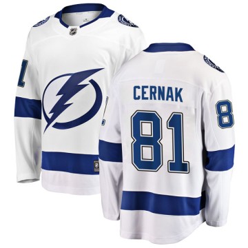 Breakaway Fanatics Branded Men's Erik Cernak Tampa Bay Lightning Away Jersey - White